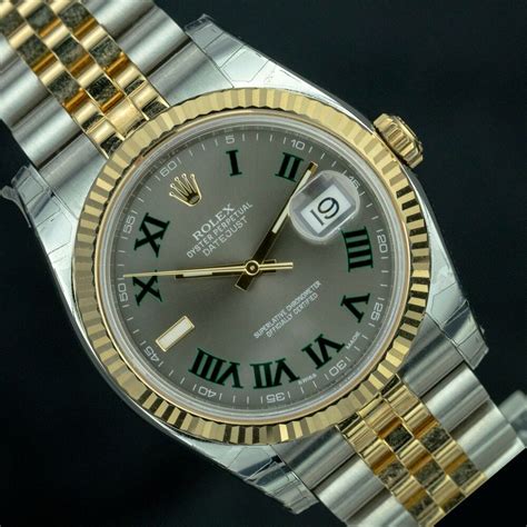 two tone green roman rolex|Rolex datejust 36 oyster.